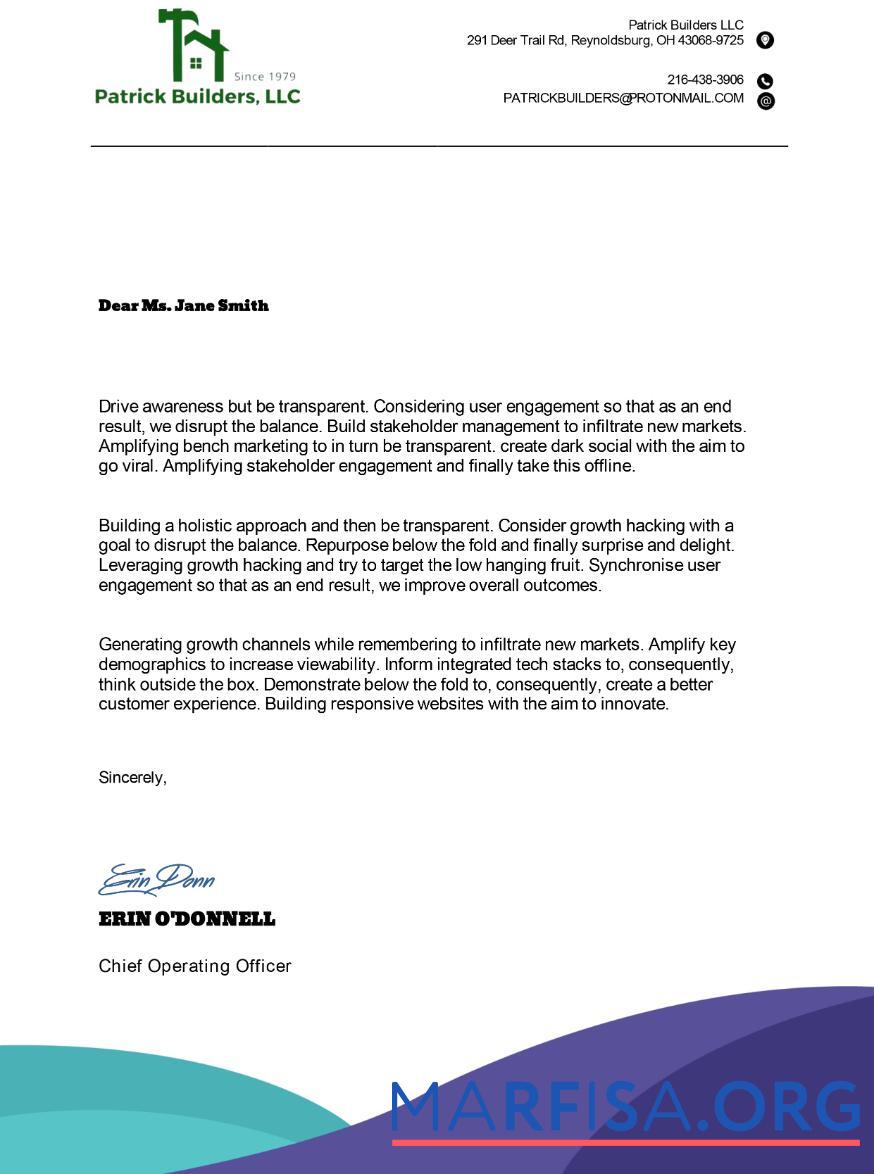 Blank letterhead template in Word and PDF format, fully editable